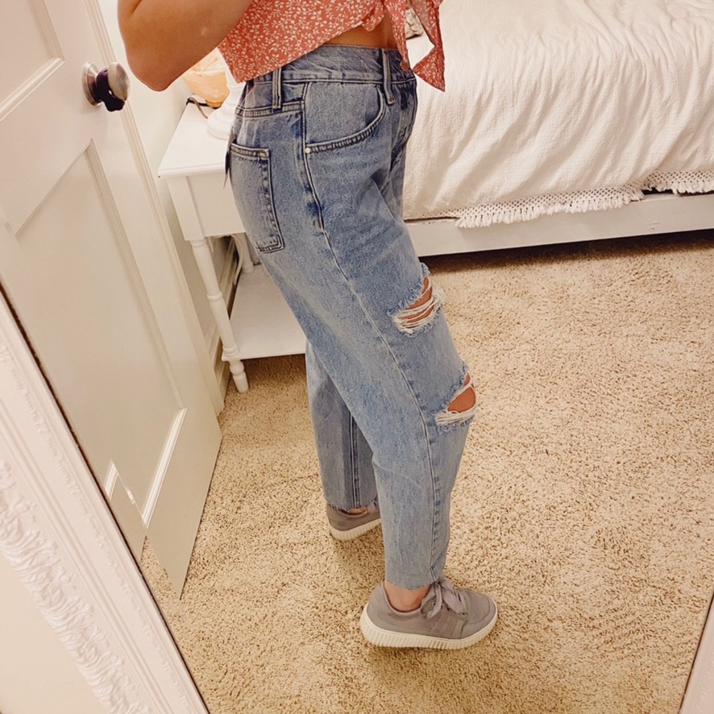 light blue mom jeans